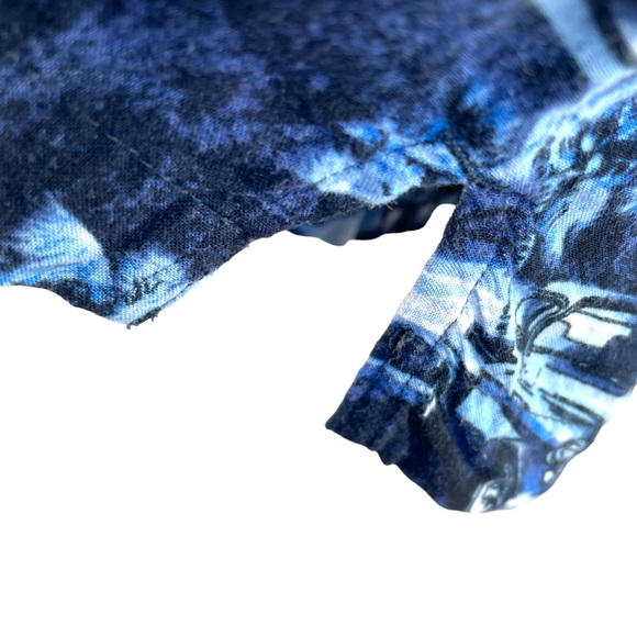 Puritan 100% Rayon "Moonlight Chevy" Print Front Pocket Hawaiian Camp Shirt 2XL - Picture 11 of 13